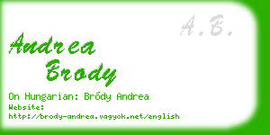 andrea brody business card