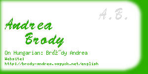 andrea brody business card